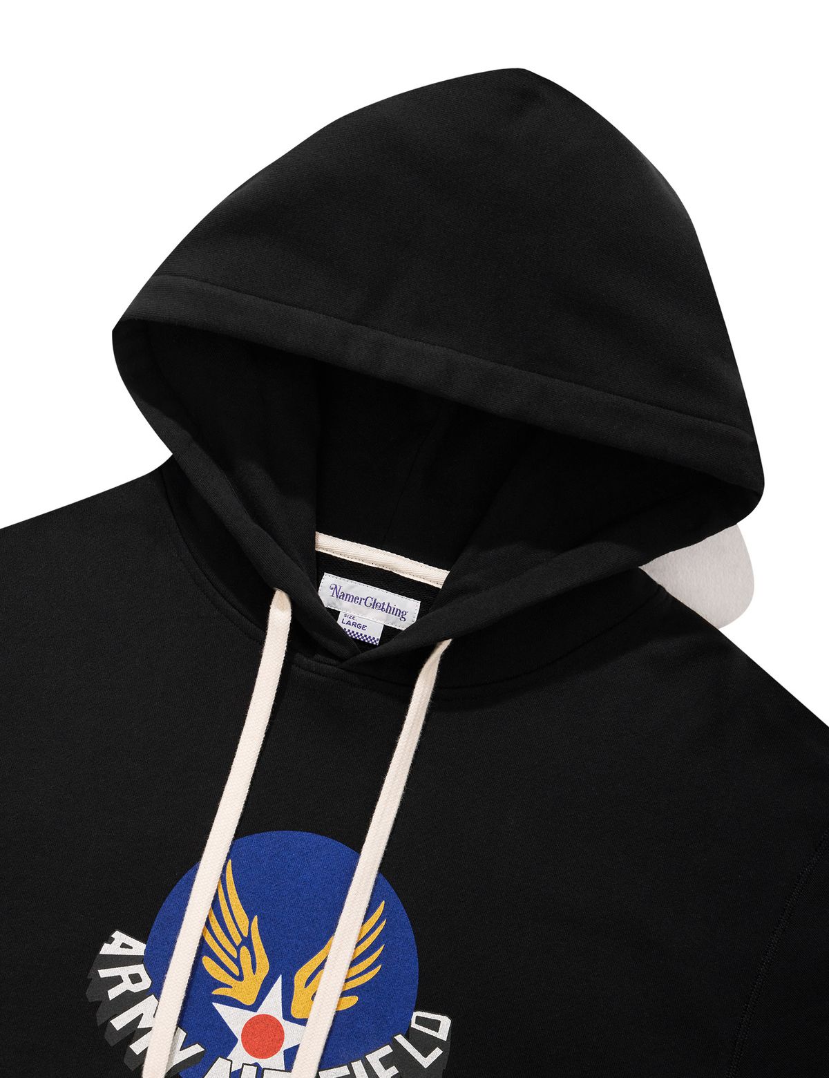 네이머클로딩(NAMERCLOTHING) USAF LOGO HOODIE BLACK