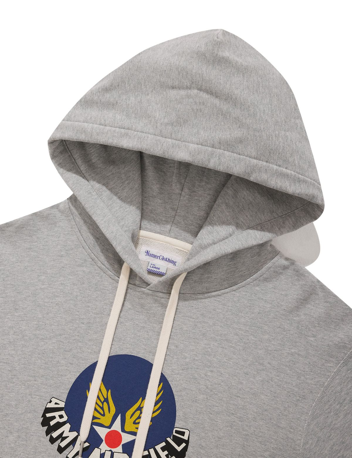 네이머클로딩(NAMERCLOTHING) USAF LOGO HOODIE MELANGE GRAY