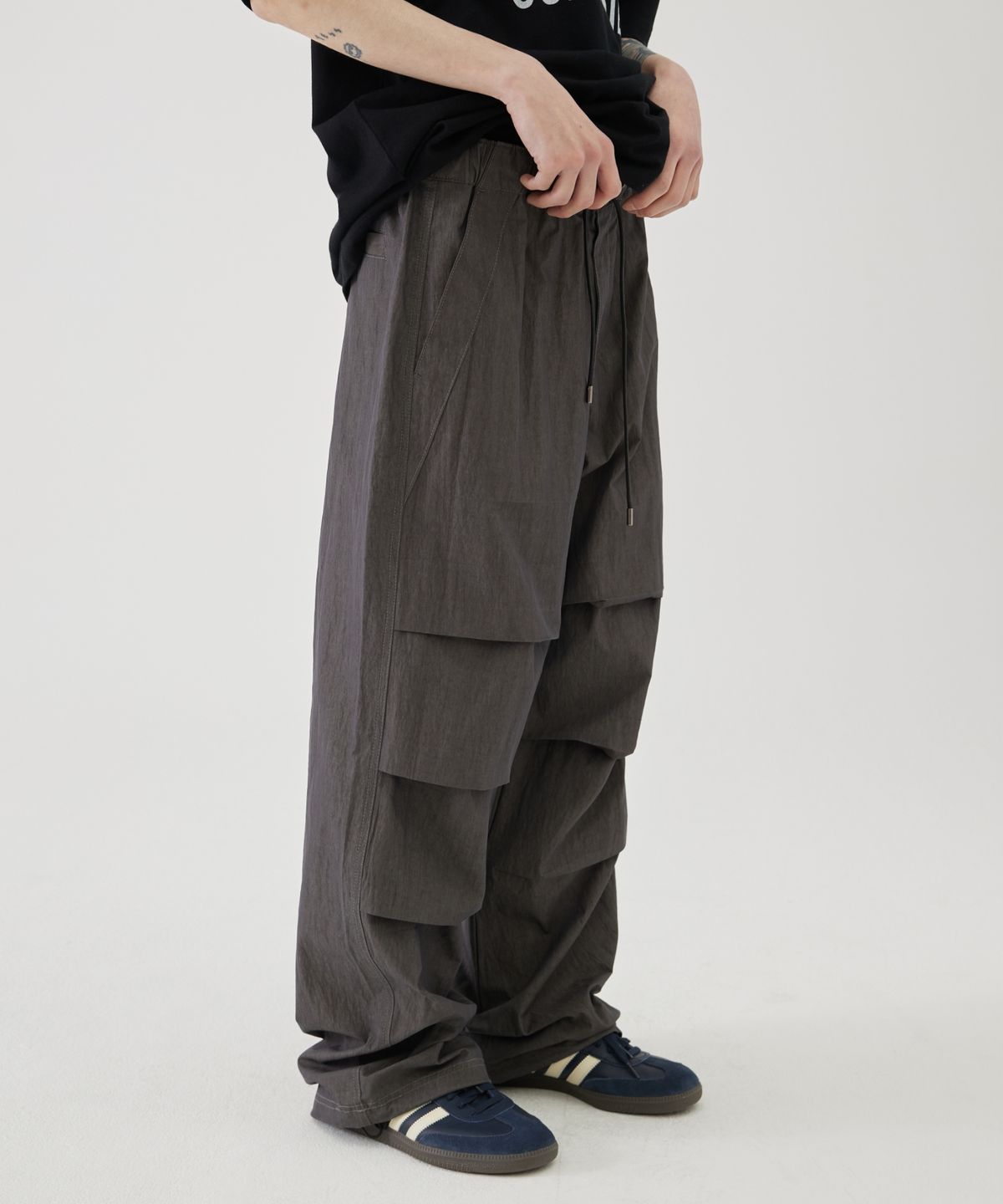 이스트서비스샵(eastserviceshop) Vintage Parachute Pants - Grey