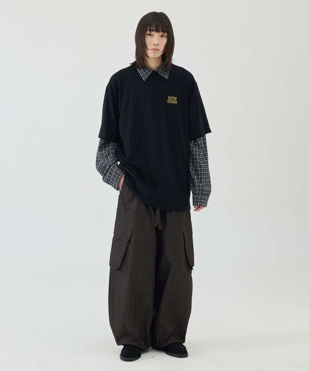 이스트서비스샵(eastserviceshop) Maximal Ballon Cargo Pants - Dirty Black