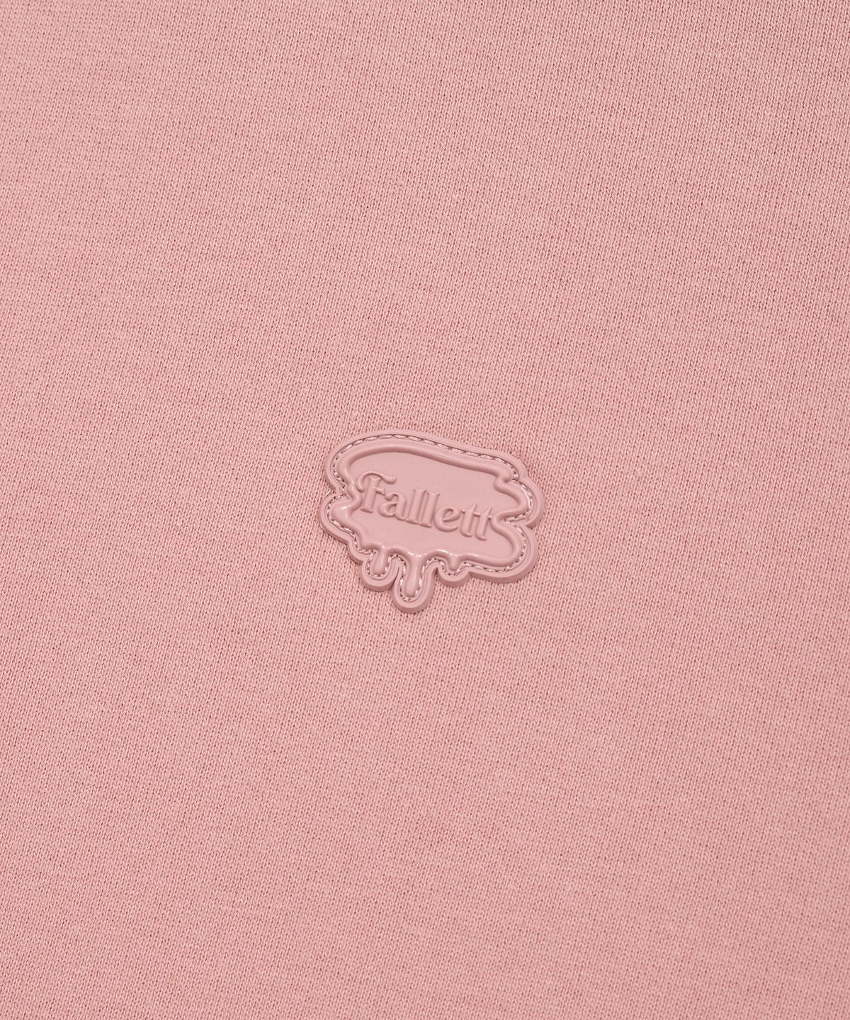 팔렛(FALLETT) 브러쉬 로고 맨투맨 핑크