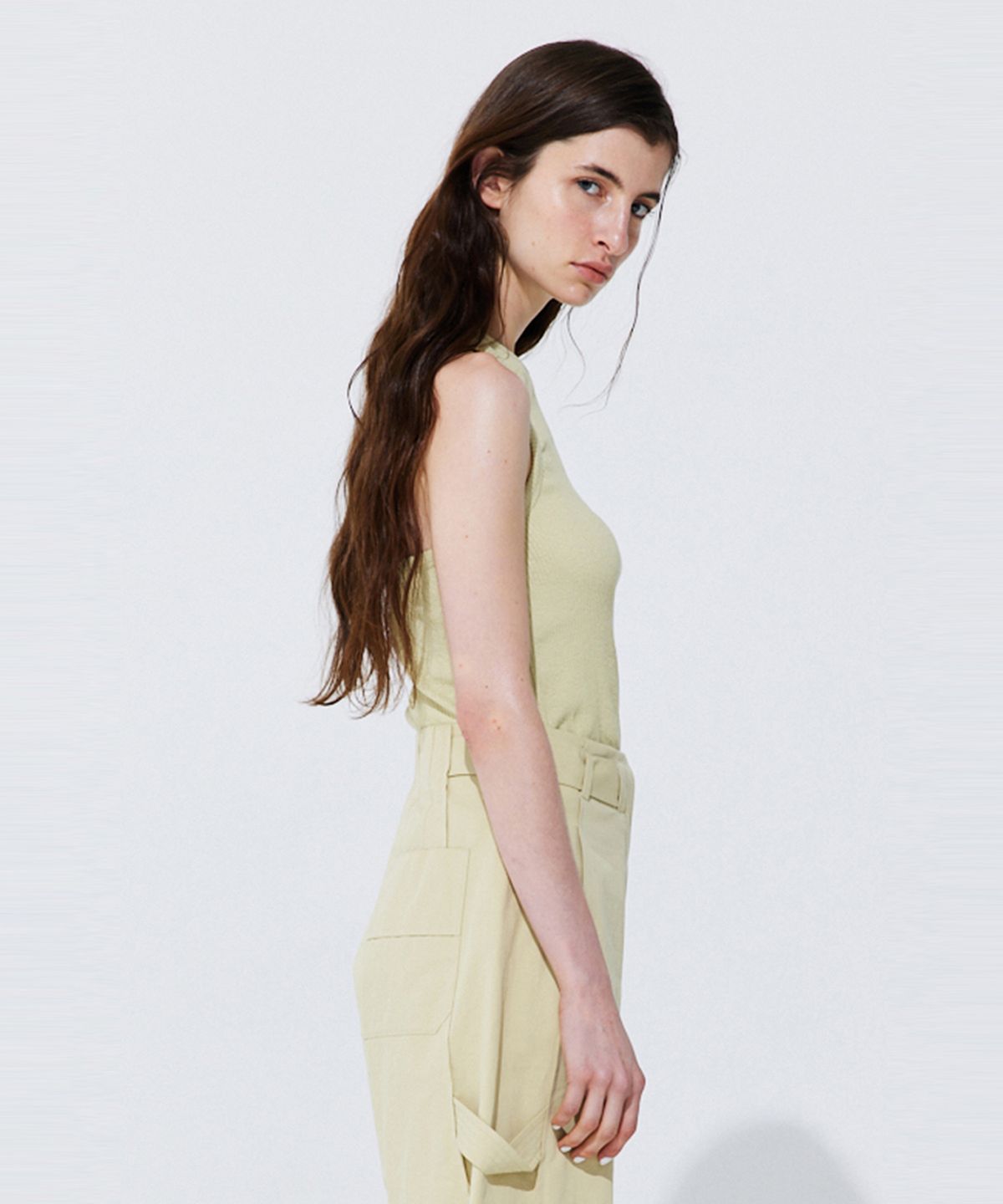 분더캄머(WNDERKAMMER) Back Cut-out Sleeveless_Light Green (백 컷아웃 슬리브리스_라이트 그린)