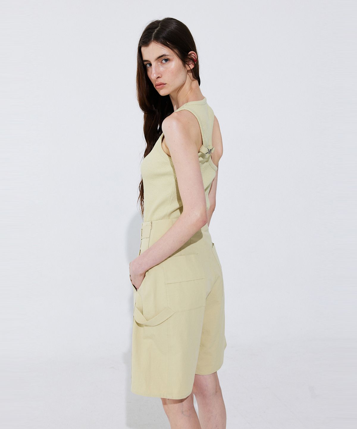 분더캄머(WNDERKAMMER) Back Cut-out Sleeveless_Light Green (백 컷아웃 슬리브리스_라이트 그린)