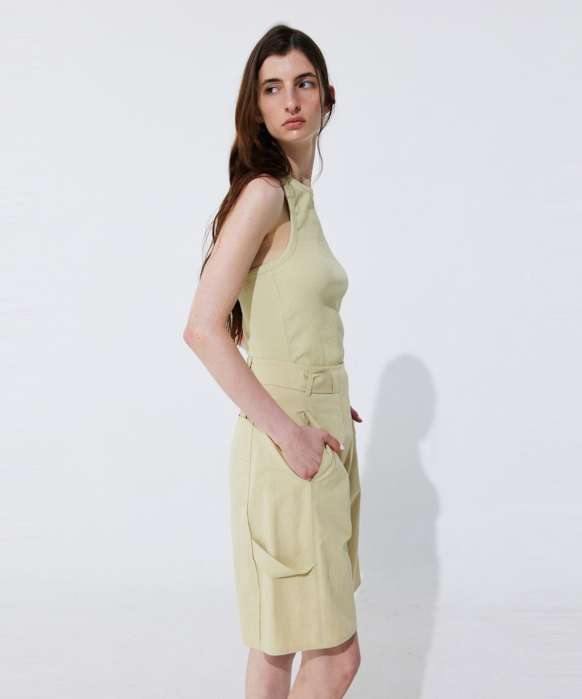 분더캄머(WNDERKAMMER) Back Cut-out Sleeveless_Light Green (백 컷아웃 슬리브리스_라이트 그린)
