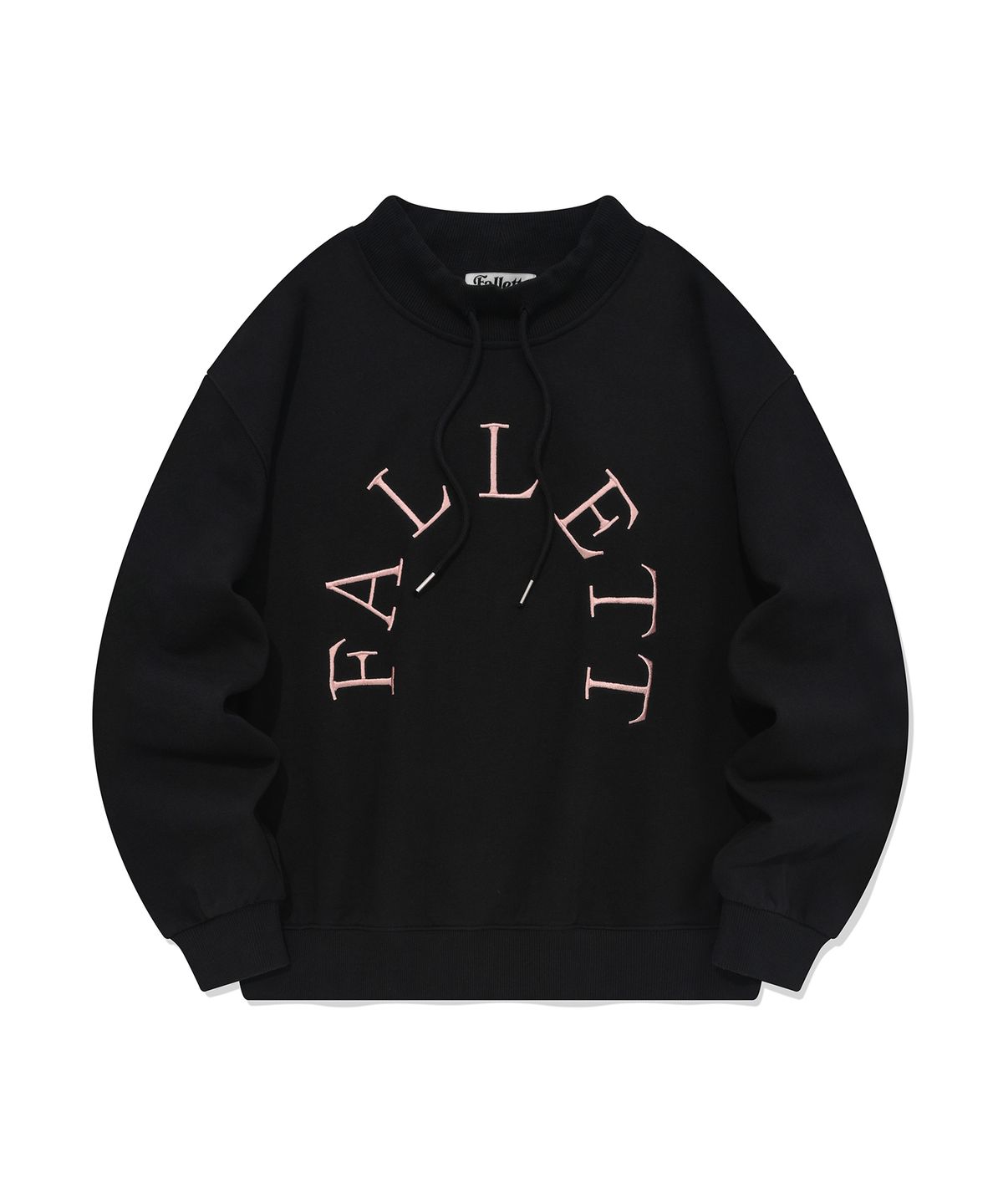 팔렛(FALLETT) 하프넥 아치 로고 맨투맨 블랙