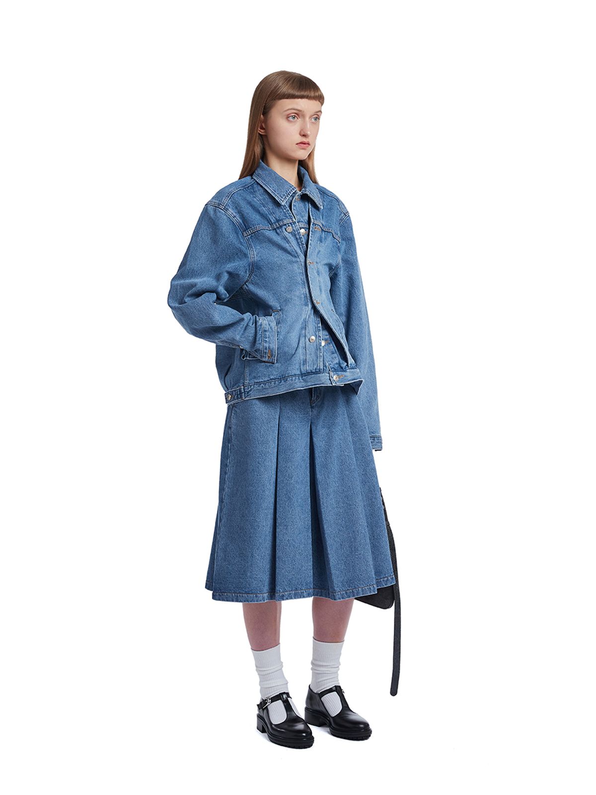 트렁크프로젝트(TRUNK PROJECT) Double Collar Denim Jacket_Blue