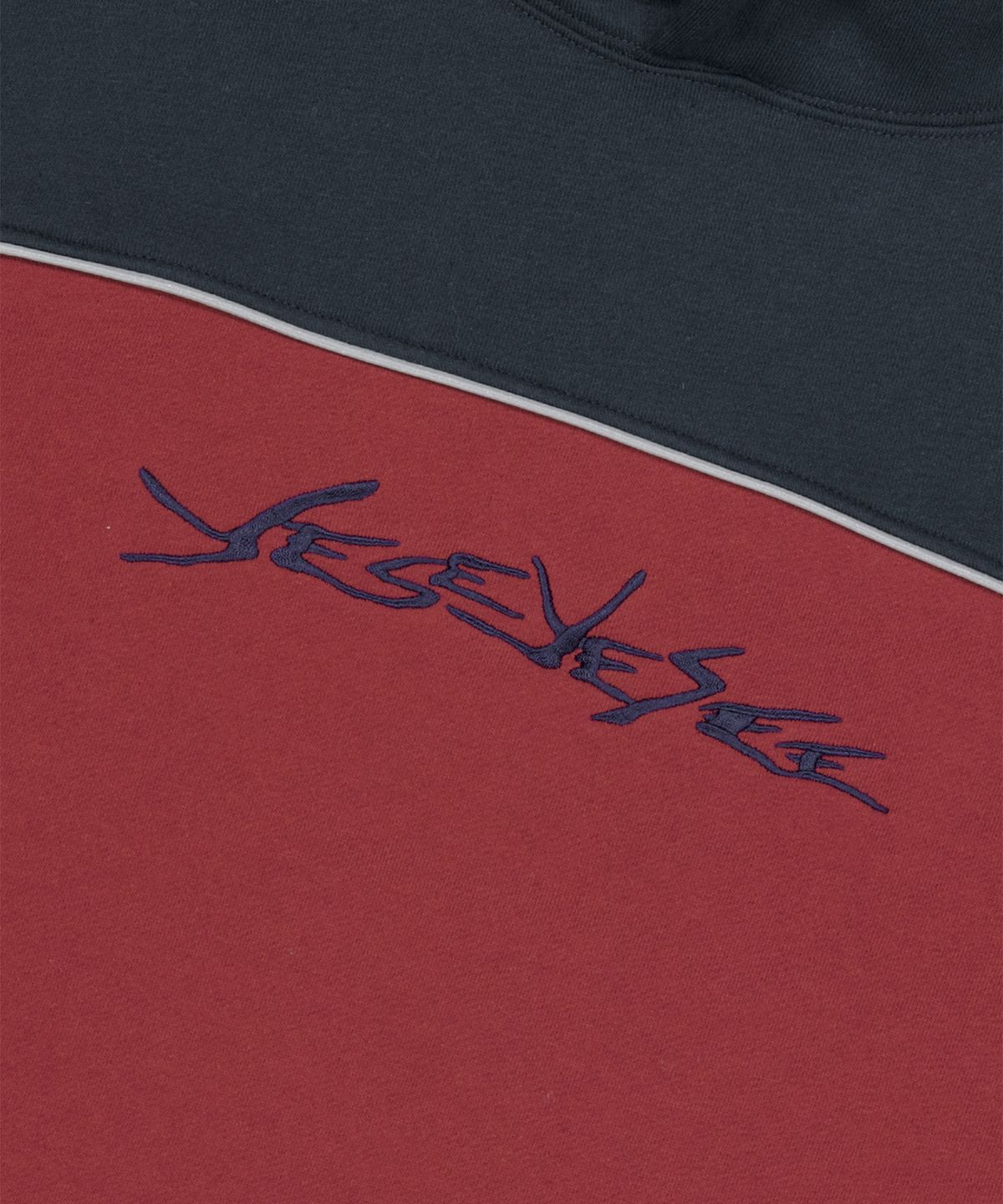 예스아이씨(YESEYESEE) Y.E.S Incision Piping Hoodie Navy