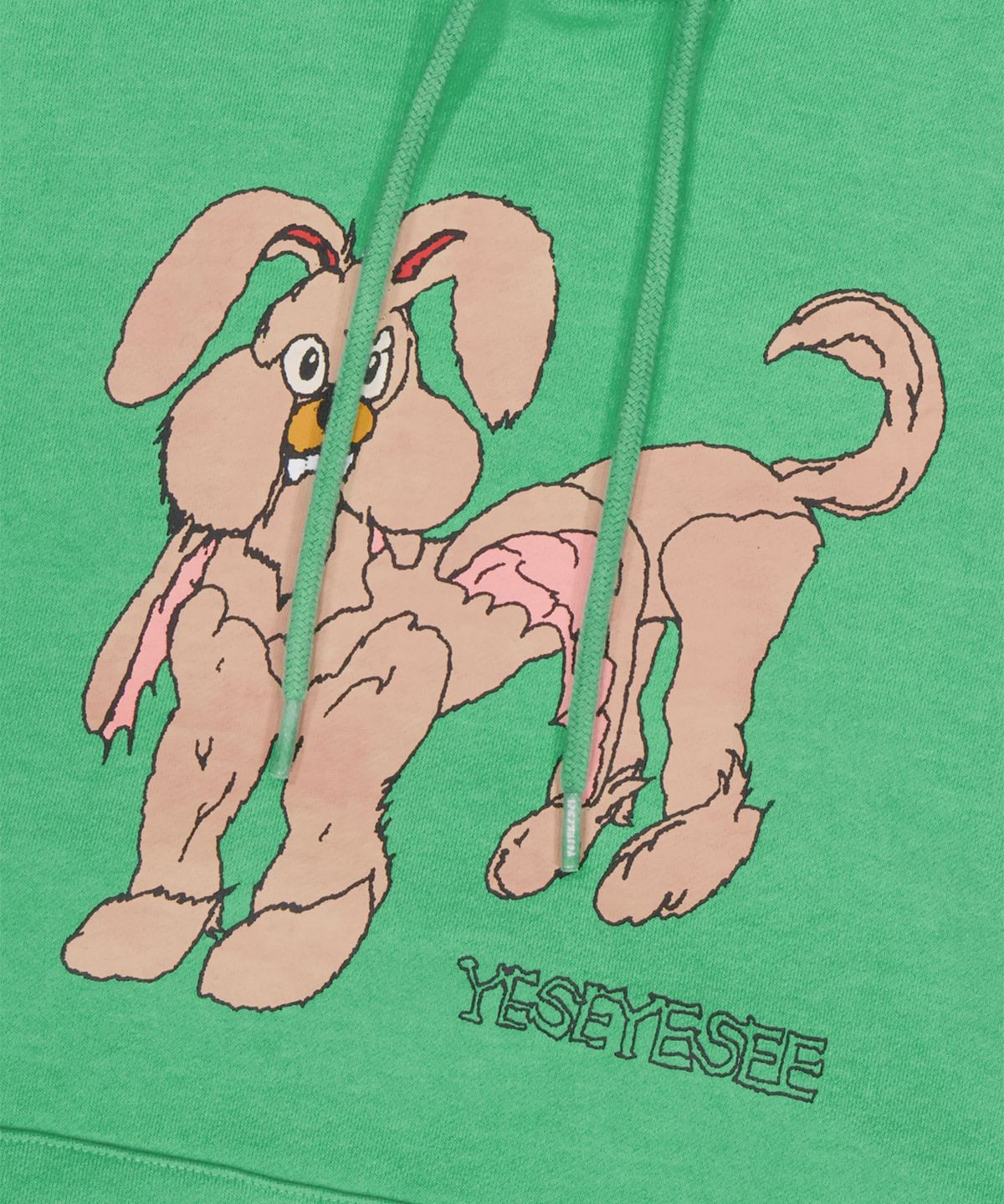 예스아이씨(YESEYESEE) PJW Creature Hoodie Light Green