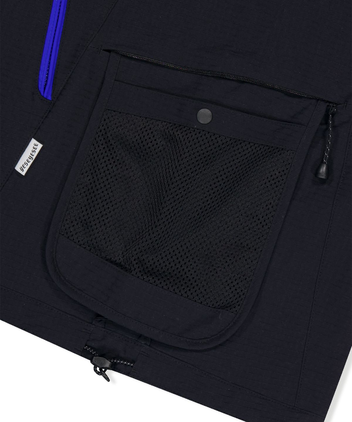 예스아이씨(YESEYESEE) Ranger Zip Vest Black