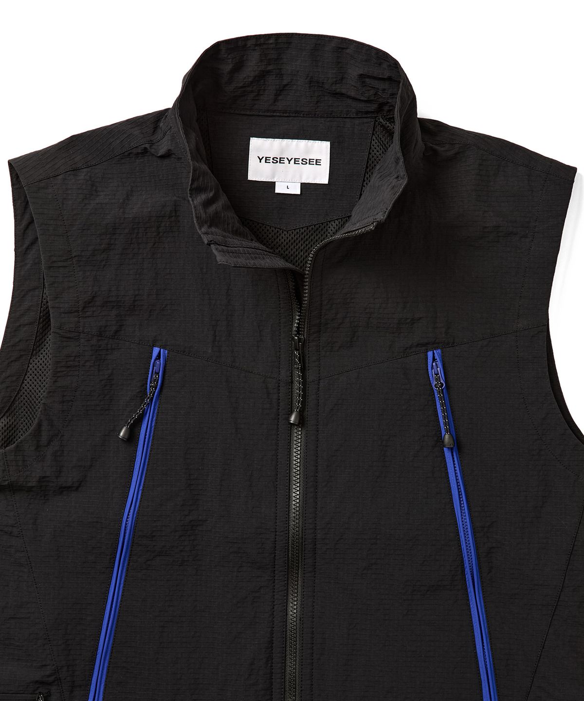 예스아이씨(YESEYESEE) Ranger Zip Vest Black