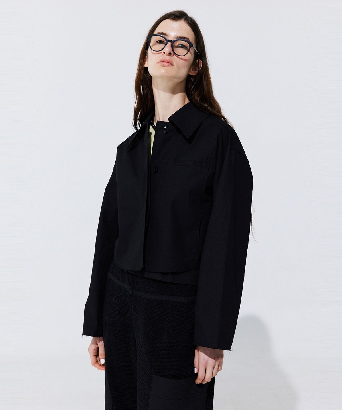 분더캄머(WNDERKAMMER) Raw-cut Cotton Jumper_Black (로우컷 코튼 점퍼_블랙)
