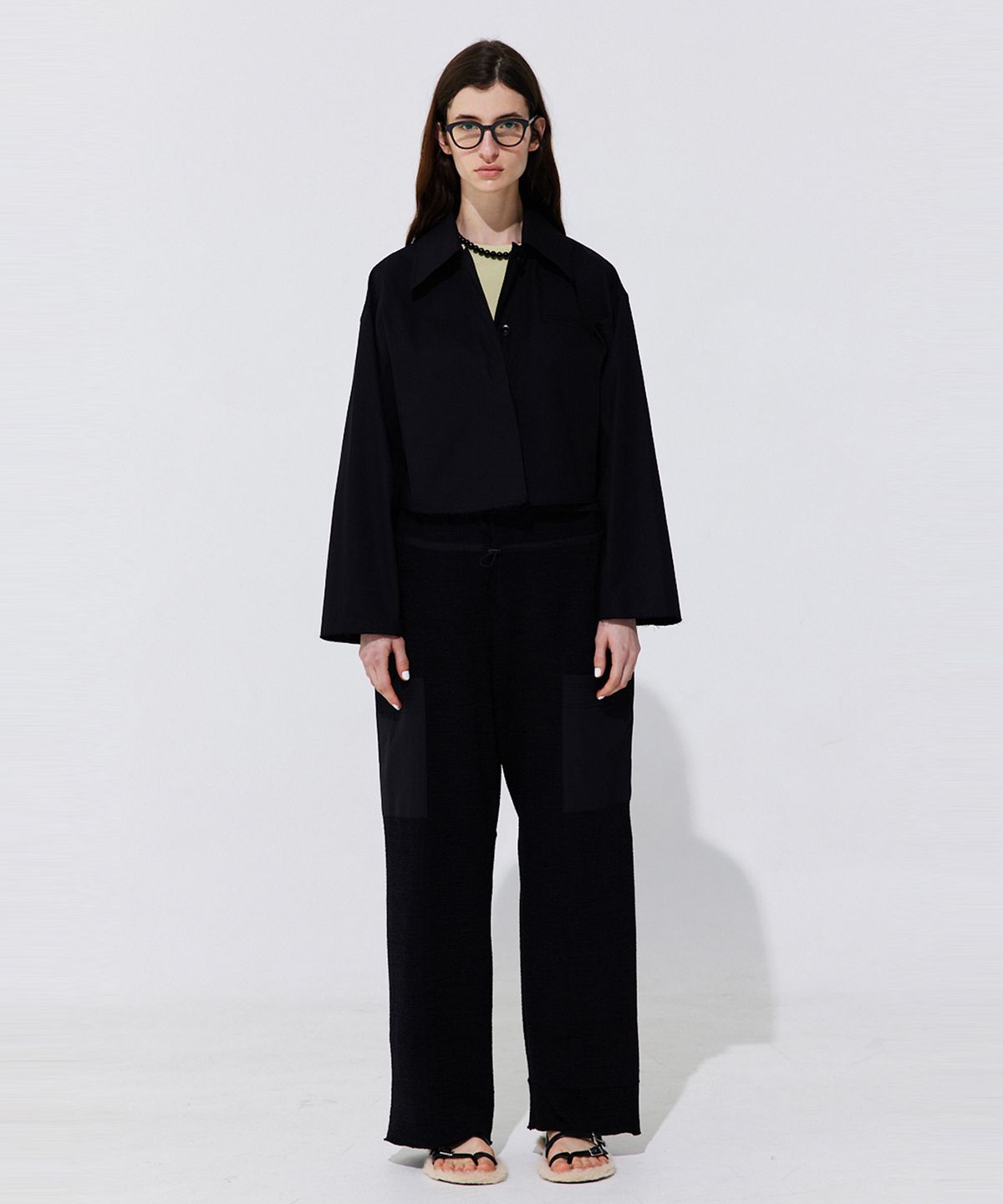 분더캄머(WNDERKAMMER) Raw-cut Cotton Jumper_Black (로우컷 코튼 점퍼_블랙)