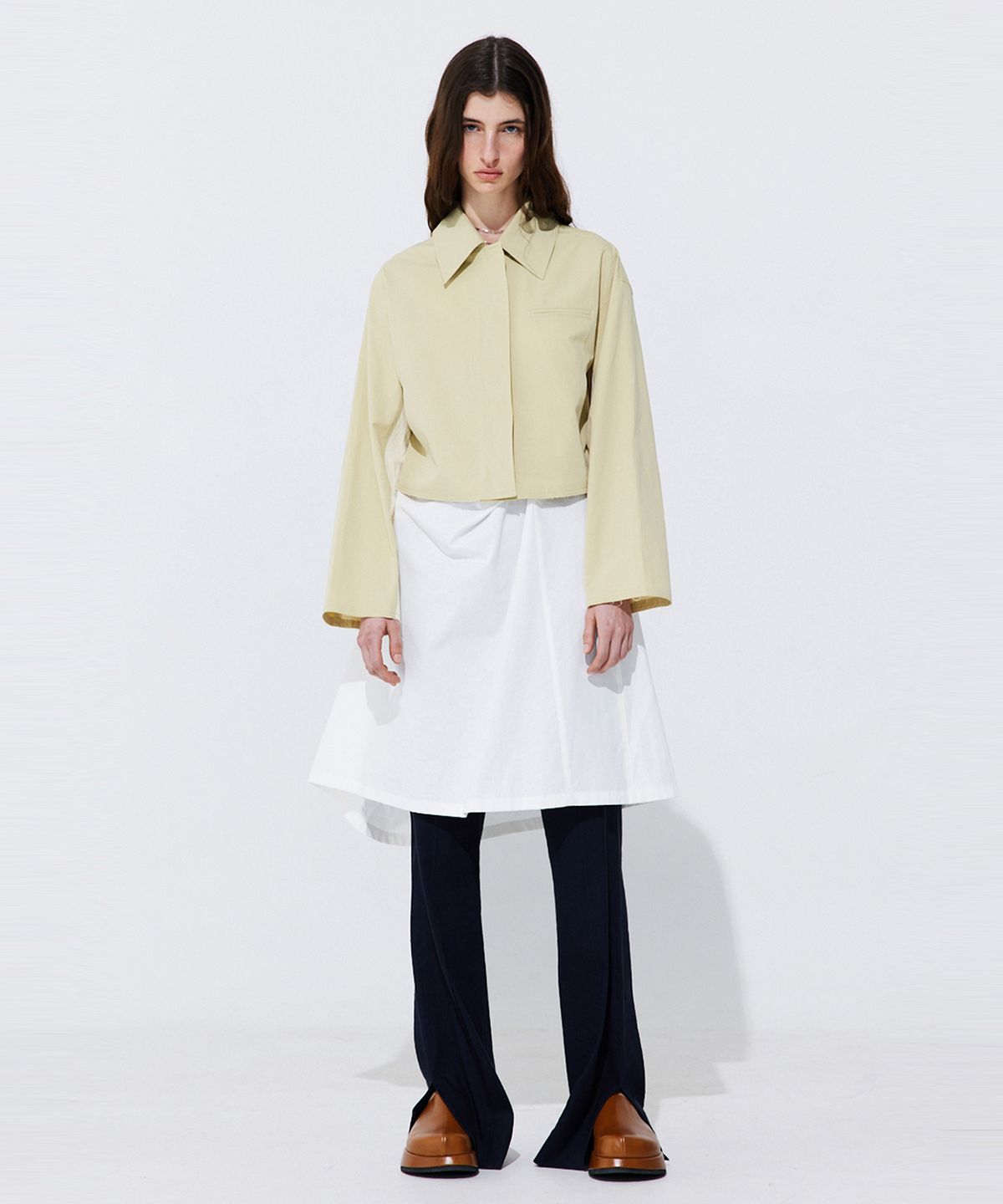 분더캄머(WNDERKAMMER) Raw-cut Cotton Jumper_Olive (로우컷 코튼 점퍼_올리브)