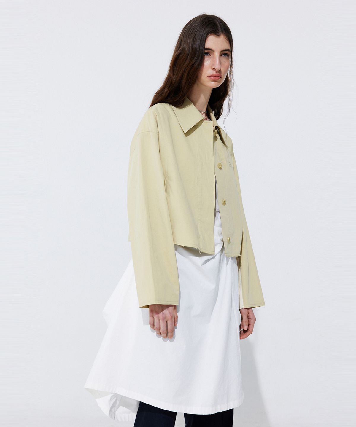 분더캄머(WNDERKAMMER) Raw-cut Cotton Jumper_Olive (로우컷 코튼 점퍼_올리브)