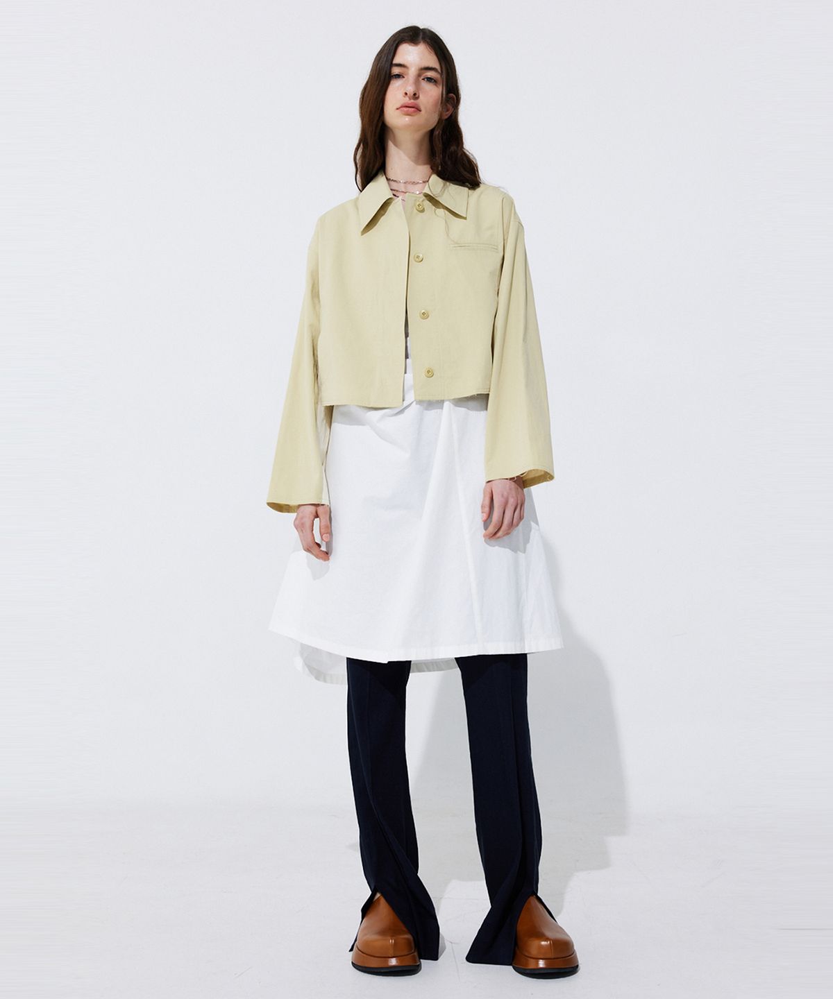 분더캄머(WNDERKAMMER) Raw-cut Cotton Jumper_Olive (로우컷 코튼 점퍼_올리브)