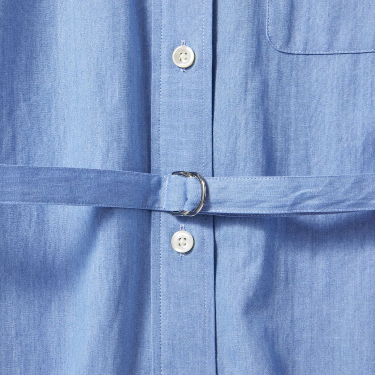 브롬톤 런던(BROMPTON LONDON) W CHAMBRAY DRESS - L/BLUE (P242WOP653)