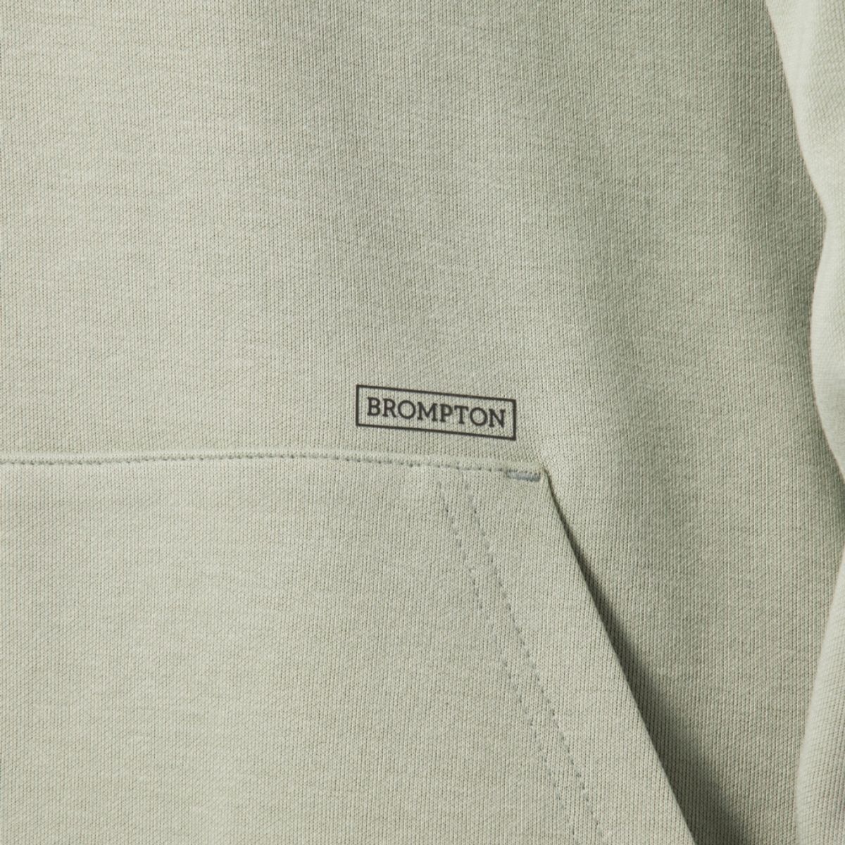 브롬톤 런던(BROMPTON LONDON) SNAP HOODED SWEATSHIRT - LIGHT KHAKI (P241UHD102)
