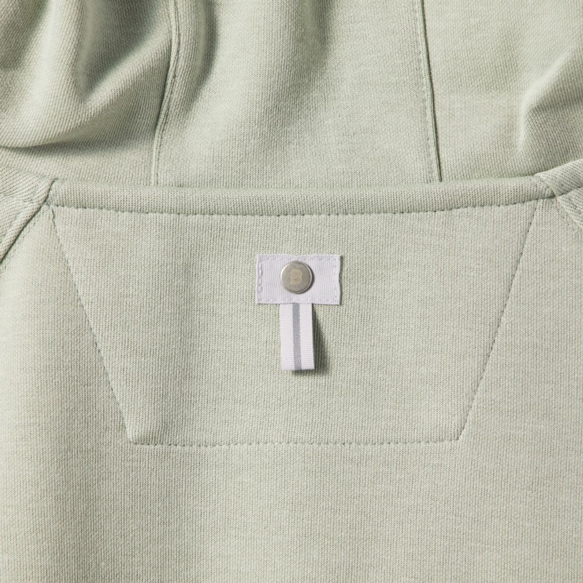 브롬톤 런던(BROMPTON LONDON) SNAP HOODED SWEATSHIRT - LIGHT KHAKI (P241UHD102)