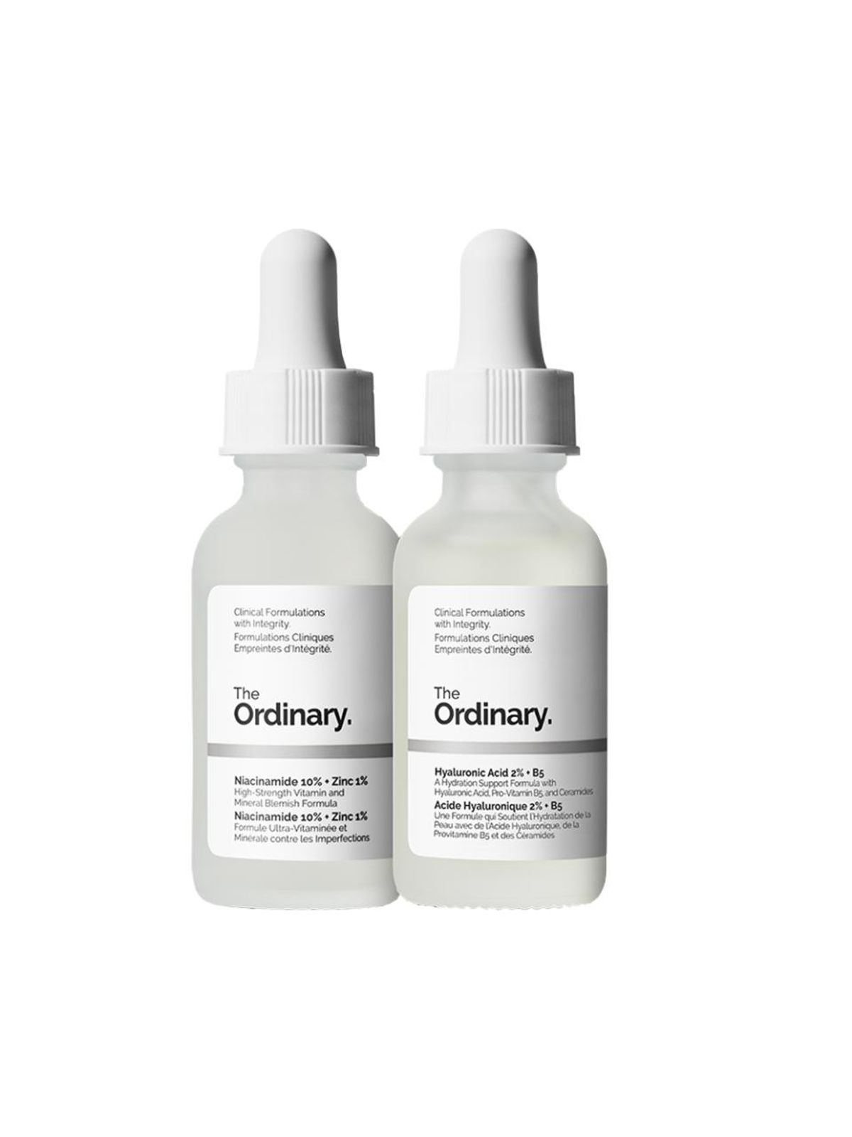 디오디너리(THE ORDINARY) 스킨 서포트 세트 (나이아신아마이드 10％ + 징크 1％, 히알루로닉 애시드 2％ + B5)