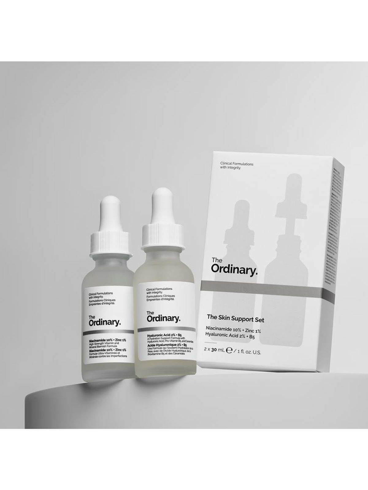 디오디너리(THE ORDINARY) 스킨 서포트 세트 (나이아신아마이드 10％ + 징크 1％, 히알루로닉 애시드 2％ + B5)