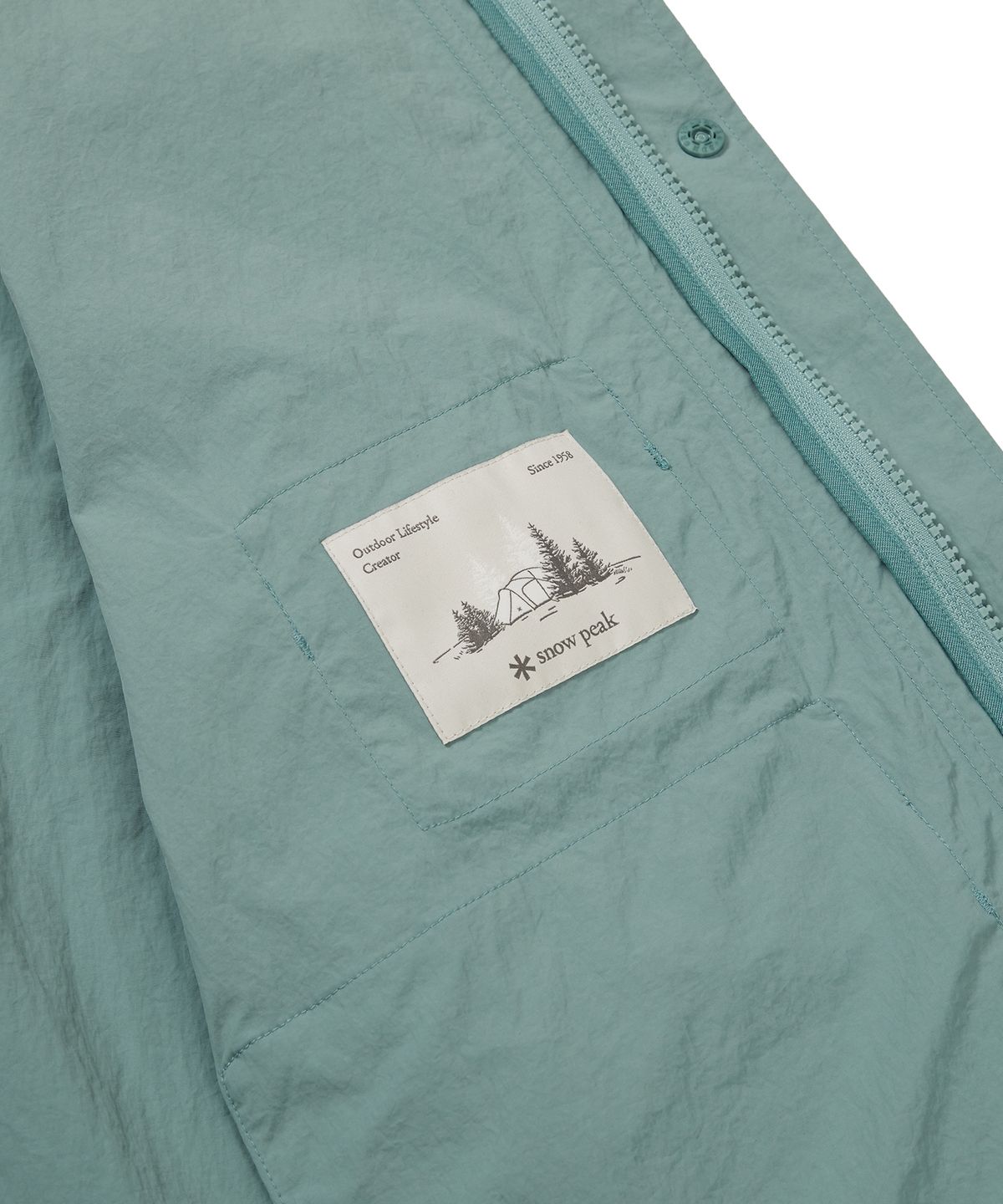 스노우피크 어패럴(SNOWPEAK APPAREL) 타슬란 우븐 유틸리티 바람막이 Royal Mint (S24MMLWB56)