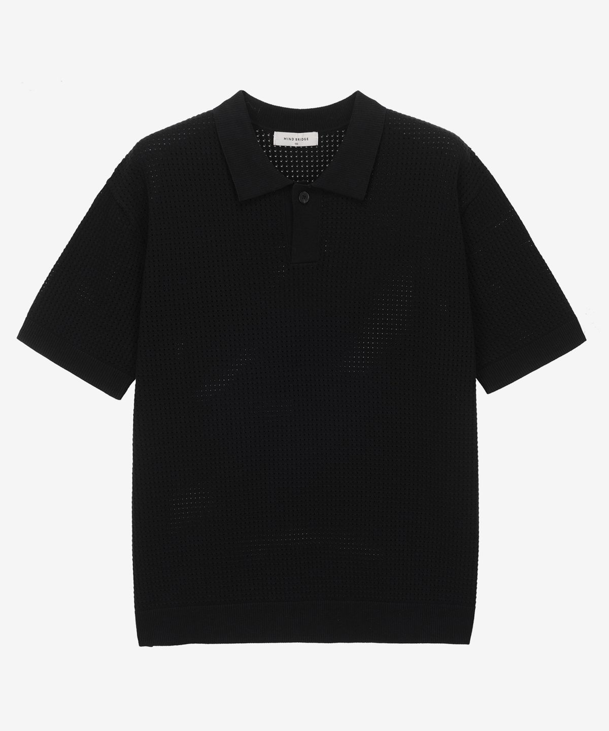 마인드브릿지(MINDBRIDGE) [COUTURE]카라세미오버핏반팔니트 - 2color MYKT3170