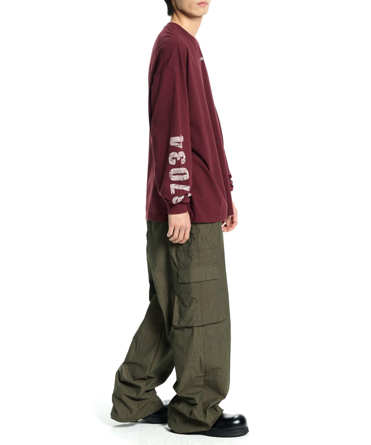 본바트(VONVAT) Big Cargo Wooven Trousers (Khaki)