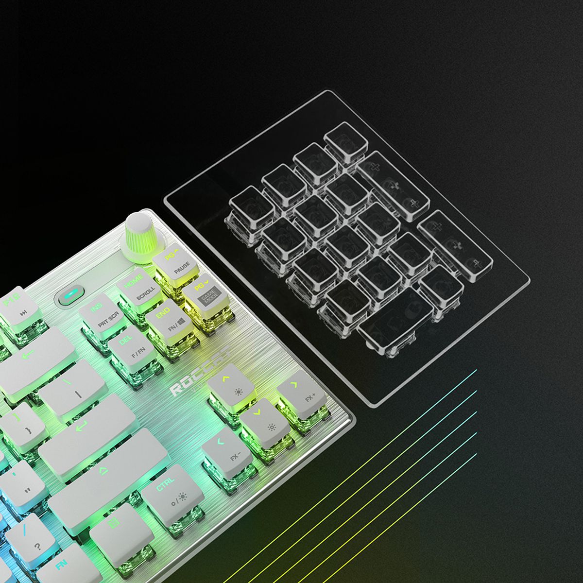 로캣(ROCCAT) 벌칸 텐키리스 프로 Vulcan TKL Pro 게이밍 키보드 화이트 (영문 자판)