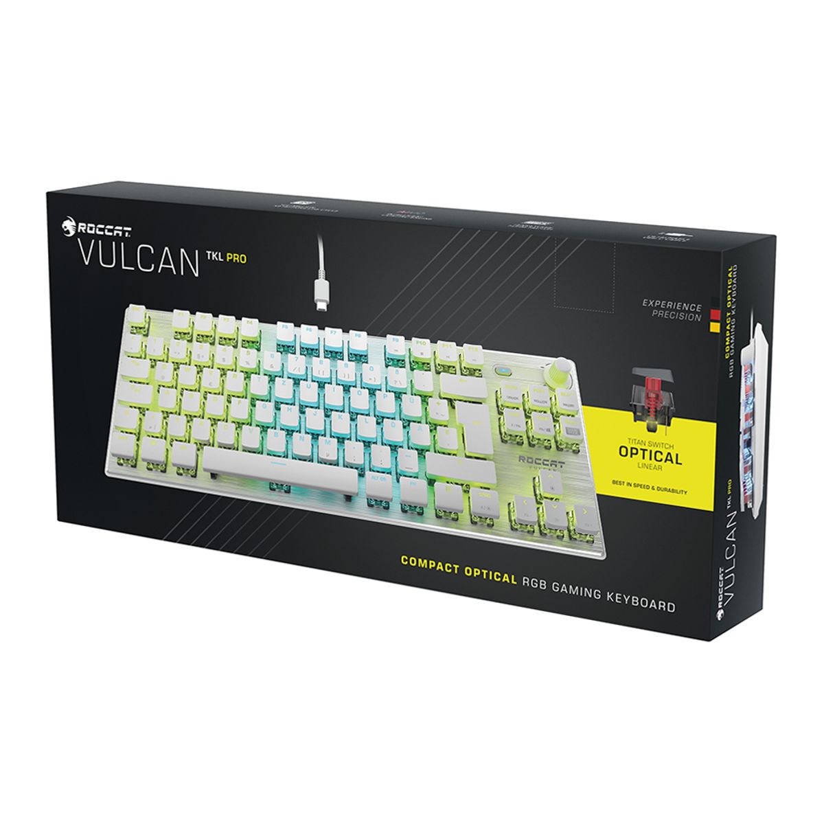 로캣(ROCCAT) 벌칸 텐키리스 프로 Vulcan TKL Pro 게이밍 키보드 화이트 (영문 자판)