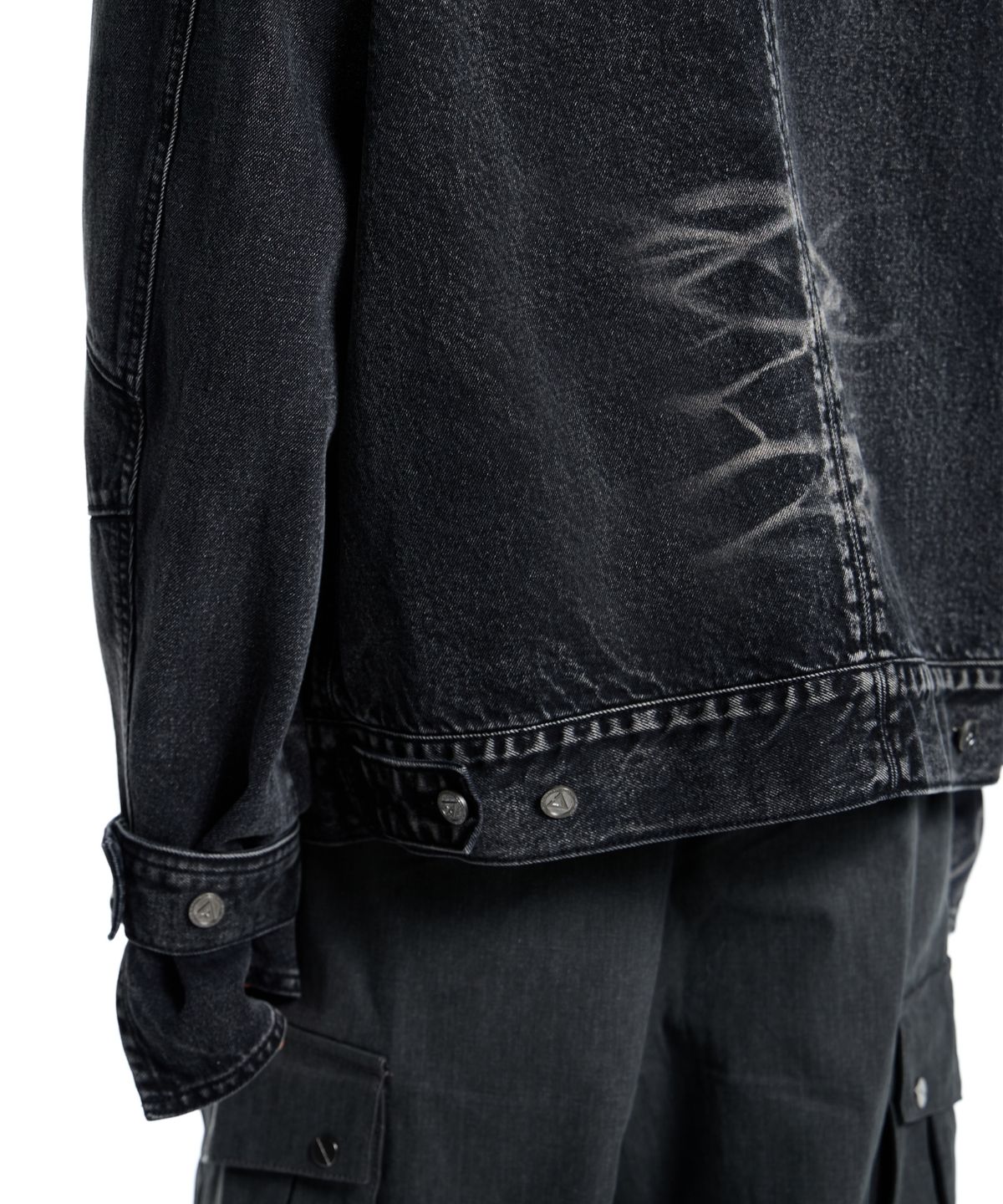 본바트(VONVAT) Blessed Overfit Denim Jacket (Black)