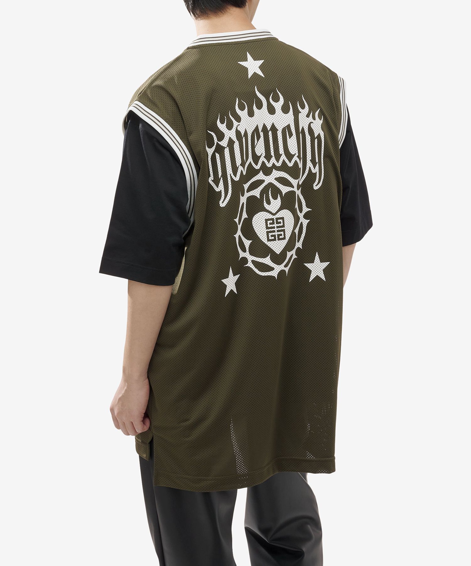 MUSINSA | GIVENCHY Double Layer Short Sleeve T-Shirt - Black