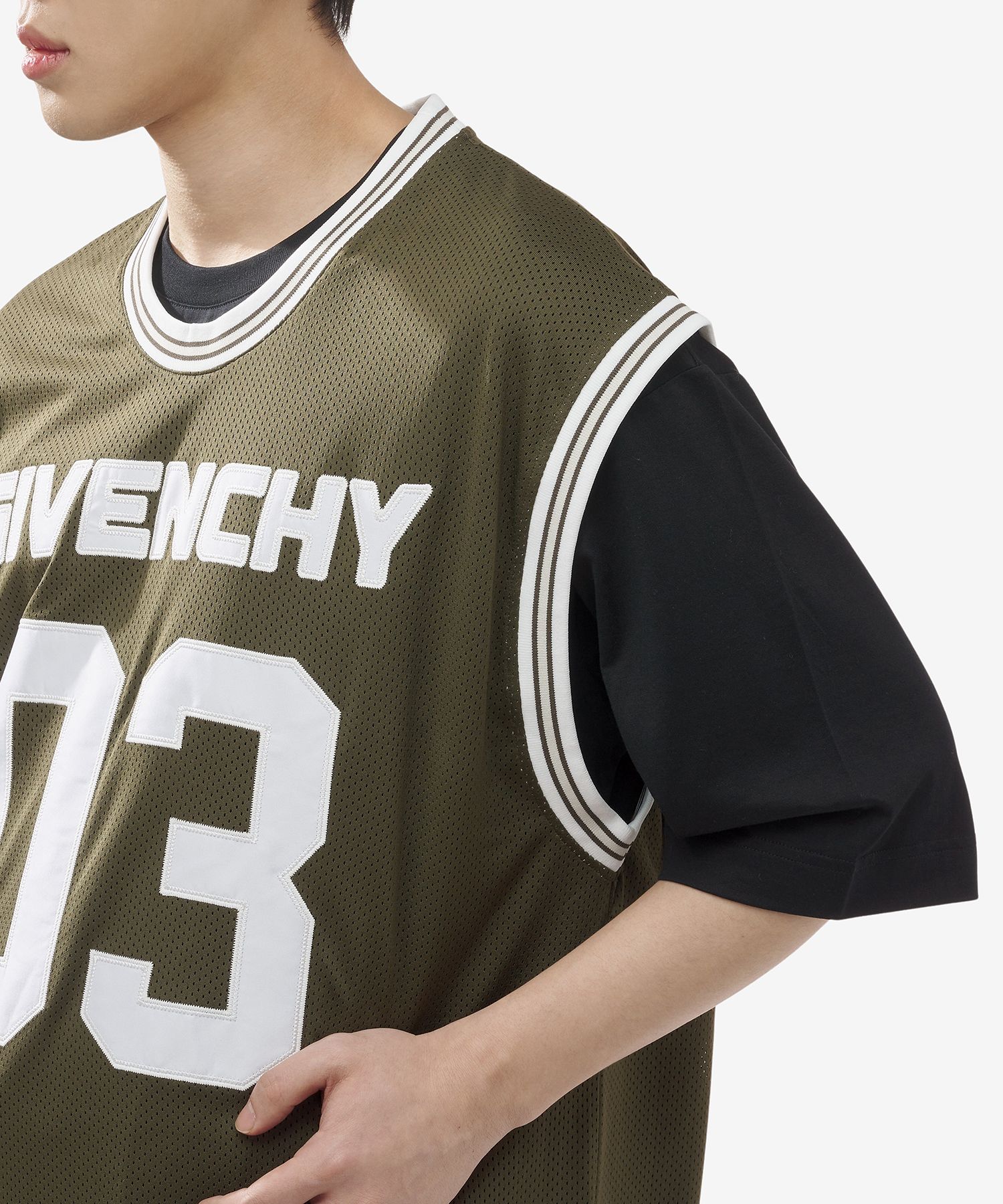 Tシャツ・カットソー *GIVENCHY* Double Layer Short Sleeve T-Shirt Black Khaki BM7 MUSINSA | GIVENCHY Double Layer Short Sleeve T-Shirt - Black