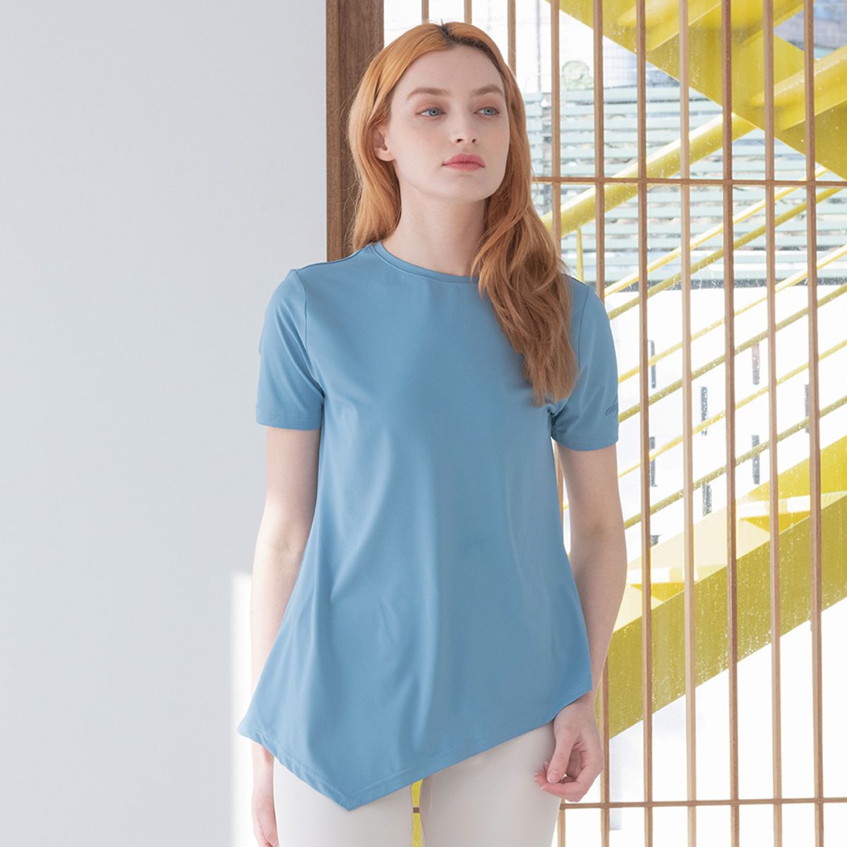 뒤란(DURAN) 젤로 언밸런스 롱 커버 티셔츠 DTF4S-3059 4colors