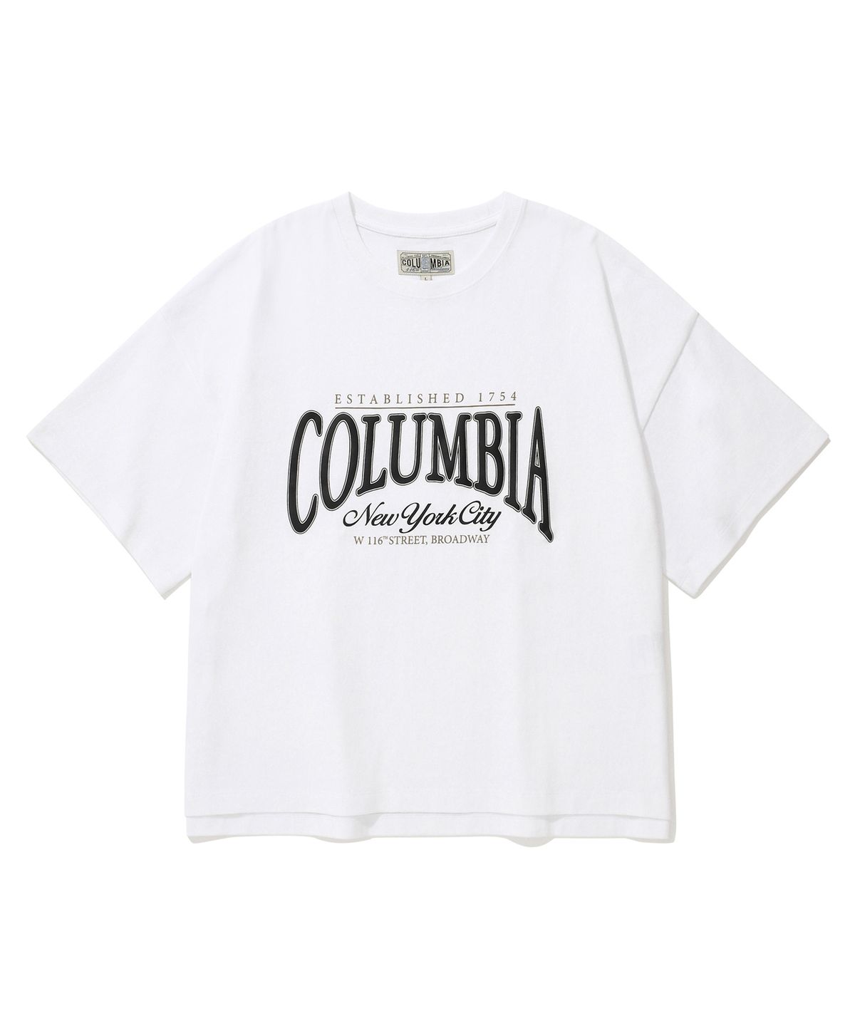 컬럼비아 유니버시티(COLUMBIA UNIVERSITY) HERITAGE LOGO WOMEN S/S T-SHIRTS 화이트