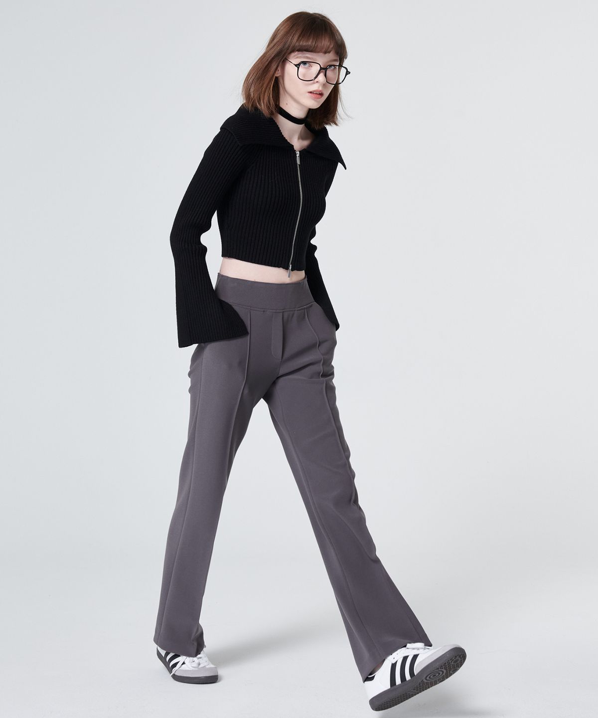 마롭(MALOUPE) 2130 밴딩 스트레치 팬츠 (다크 그레이)