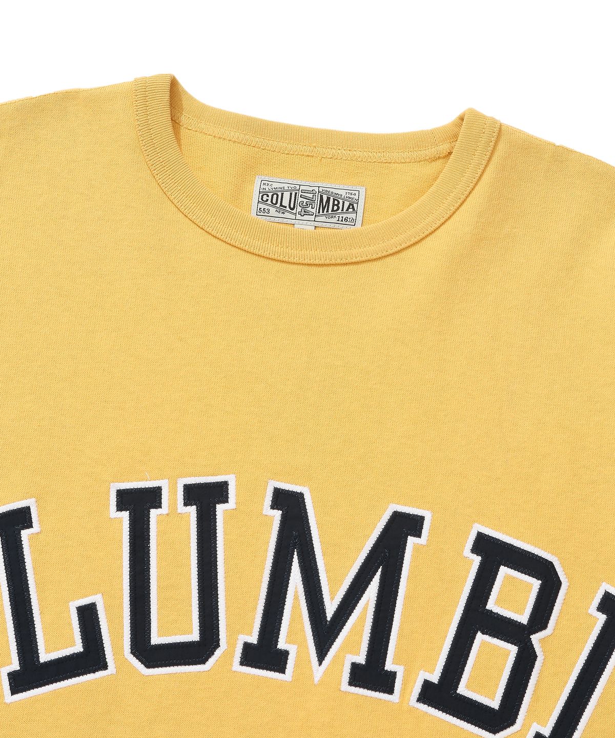 컬럼비아 유니버시티(COLUMBIA UNIVERSITY) COLUMBIA ARCH LOGO S/S T-SHIRTS 빈티지옐로우