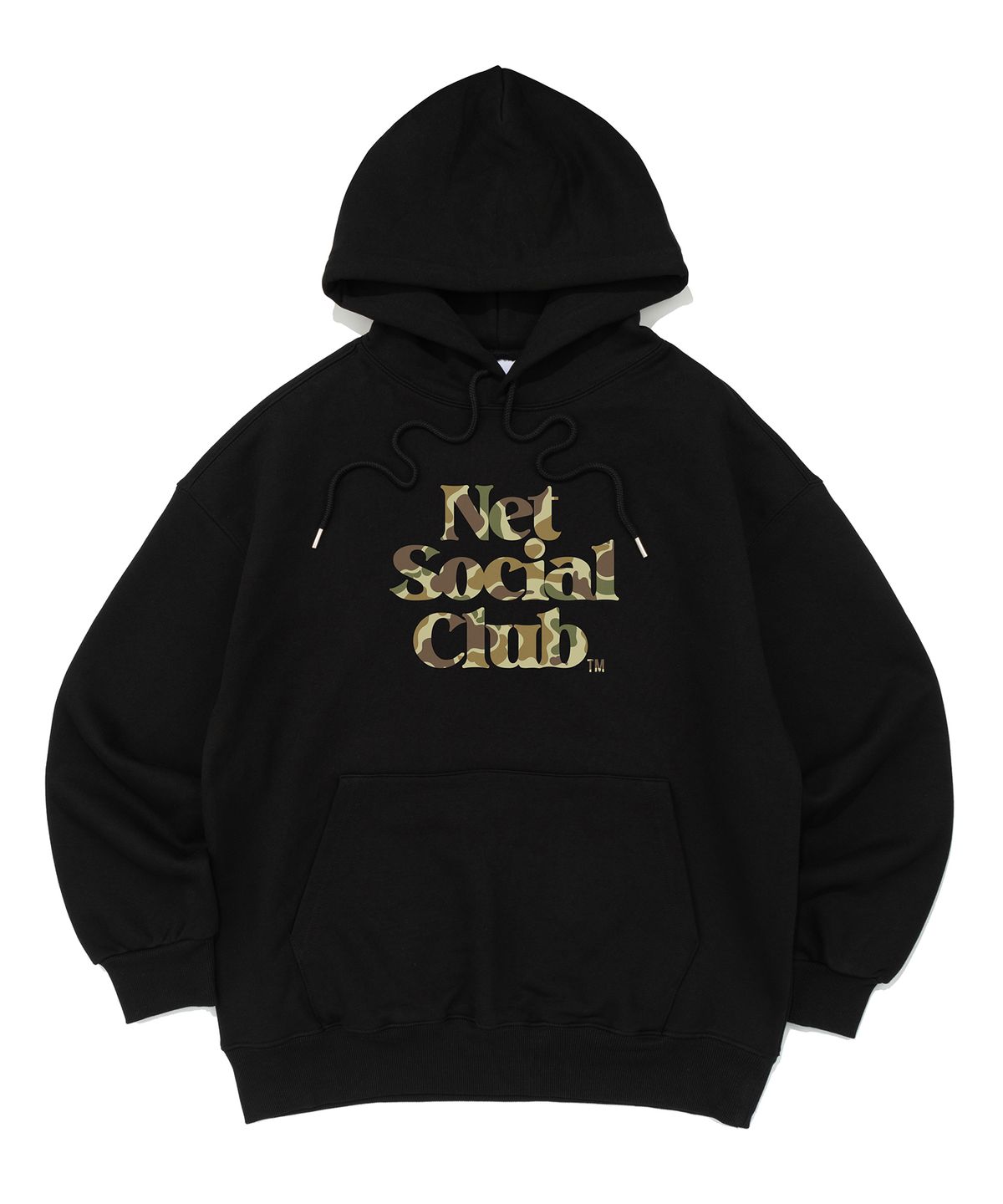 넷소셜클럽(NET SOCIAL CLUB) [기모선택] OG 로고 카모 후드티 (블랙)