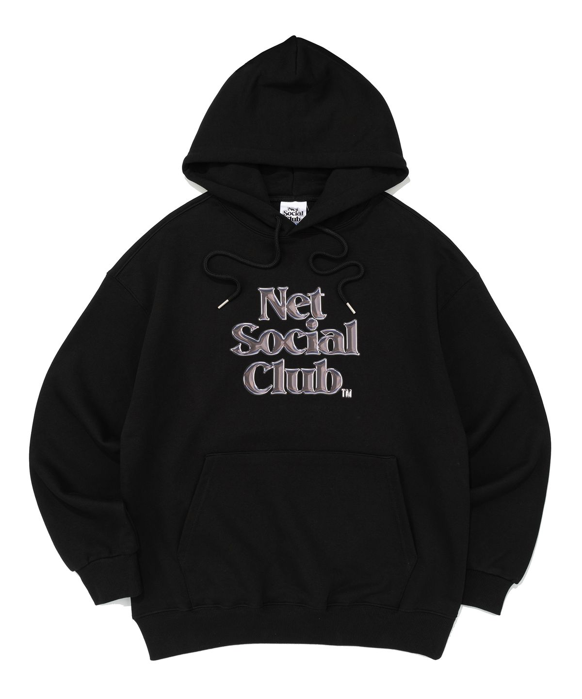 넷소셜클럽(NET SOCIAL CLUB) [기모선택] OG 로고 크롬 후드티 (블랙)