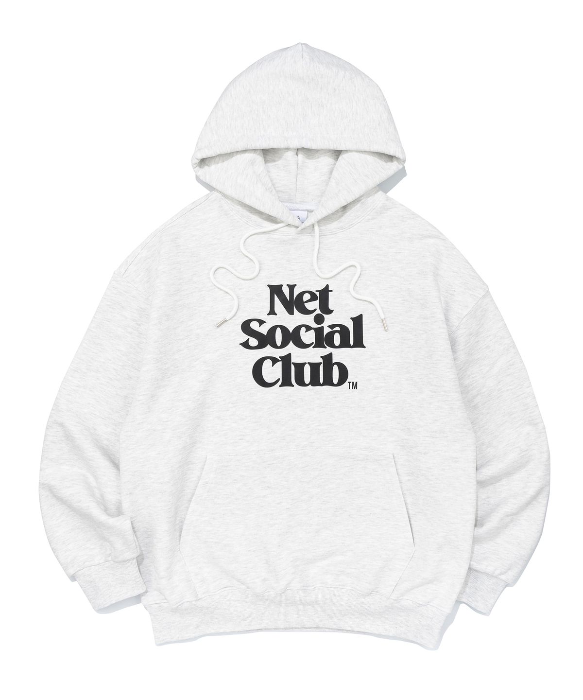 넷소셜클럽(NET SOCIAL CLUB) [기모선택] OG 로고 오리지널 후드티 (라이트 멜란지)
