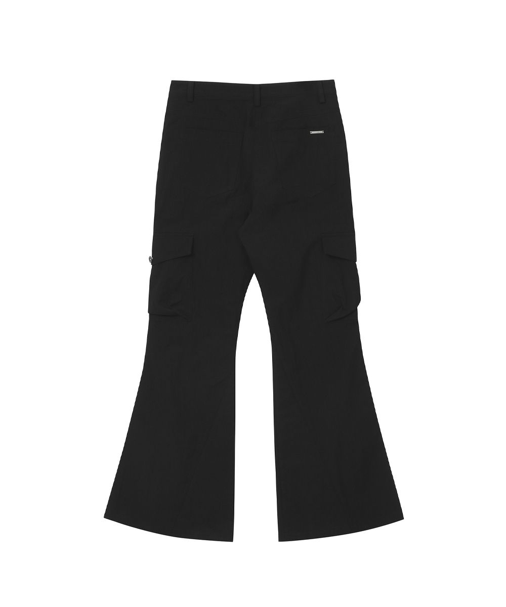 MUSINSA | MISEKI SEOUL Pocket cargo bootscut pants BLACK