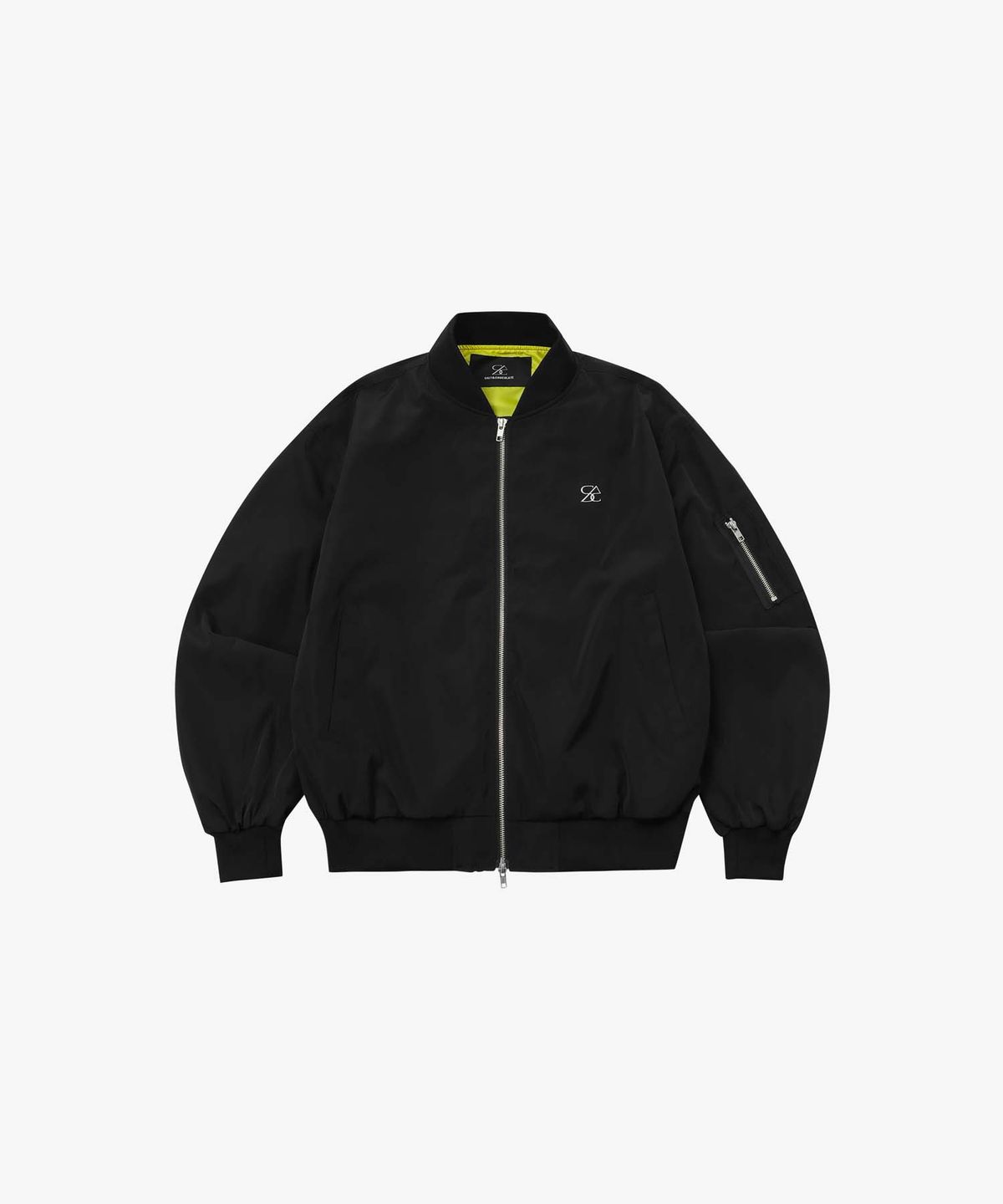 솔트앤초콜릿(SALT AND CHOCOLATE) 오버핏 항공점퍼 MA-1 블랙 4W241D001