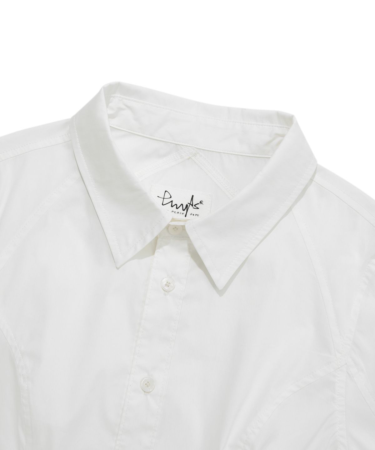 피지컬 디파트먼트(PHYSICAL DEPARTMENT) WOMENS P-ACTIVE CROP SHIRT WHITE