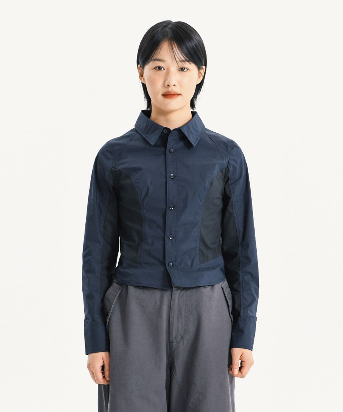 피지컬 디파트먼트(PHYSICAL DEPARTMENT) WOMENS P-ACTIVE CROP SHIRT WHITE