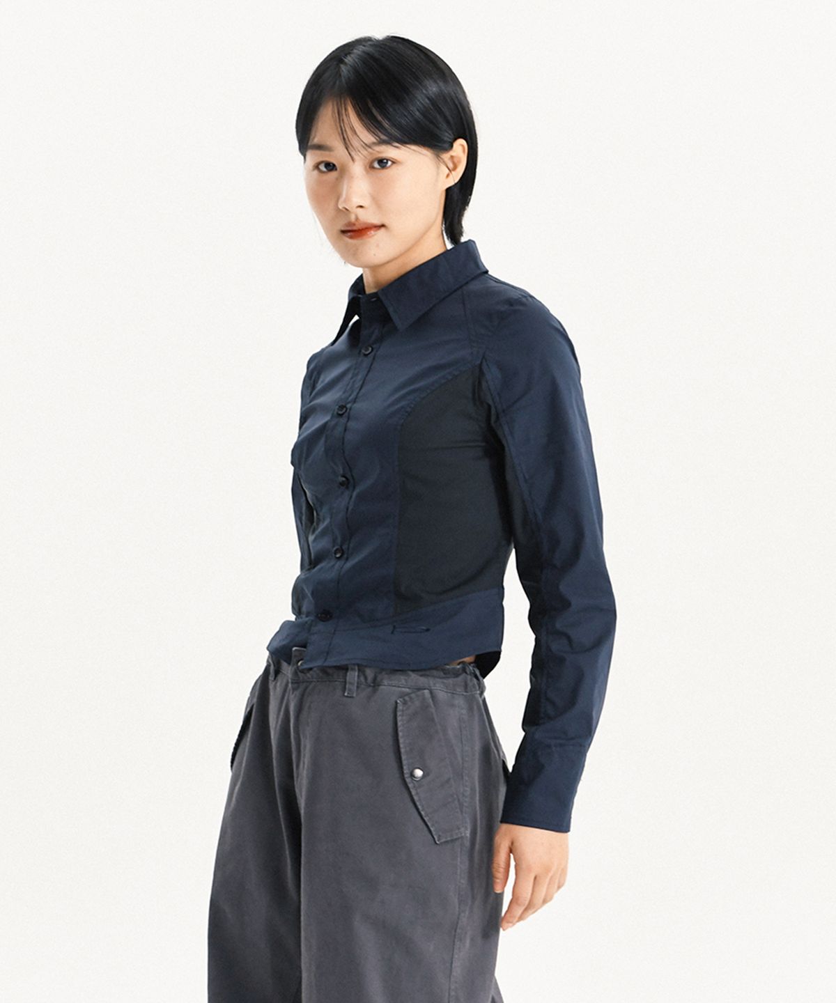 피지컬 디파트먼트(PHYSICAL DEPARTMENT) WOMENS P-ACTIVE CROP SHIRT WHITE
