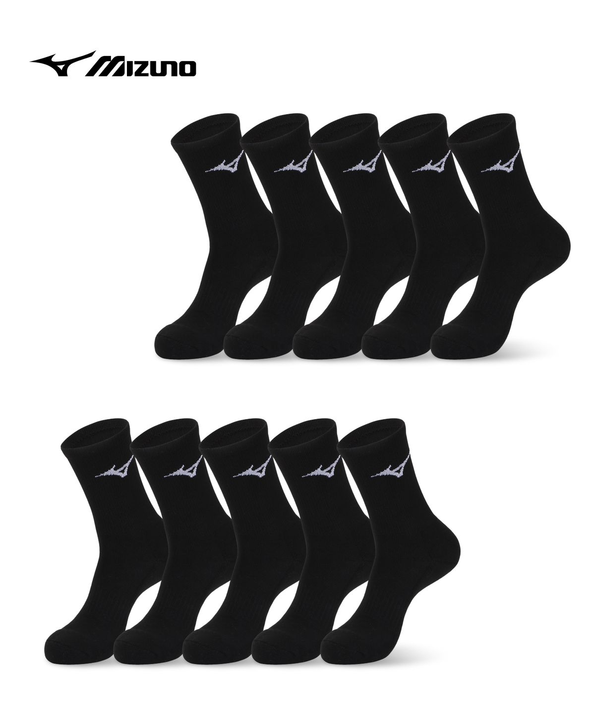 미즈노(MIZUNO) 이중 쿠셔닝 크루삭스 10족
