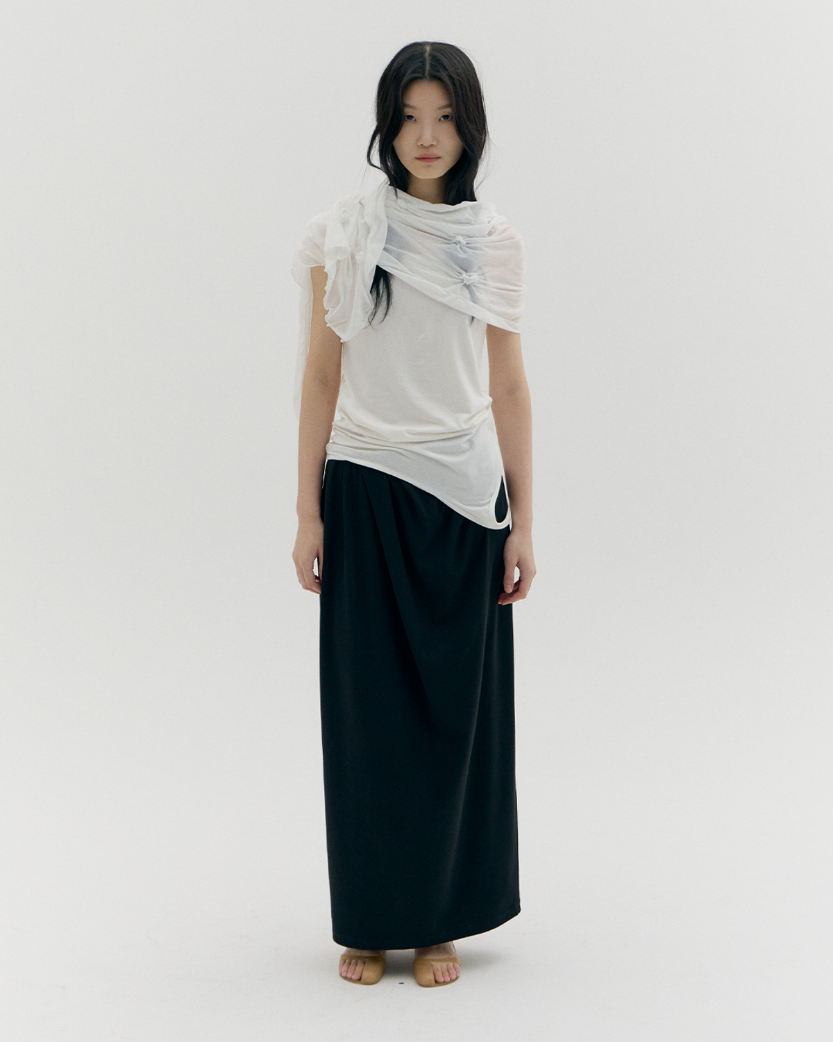 카셀(CACELE) 3 WAY LAYERED SLEEVELESS, WHITE