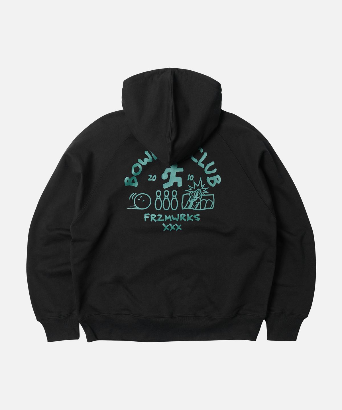프리즘웍스(FRIZMWORKS) XXX BOWLING CLUB HOODY _ BLACK