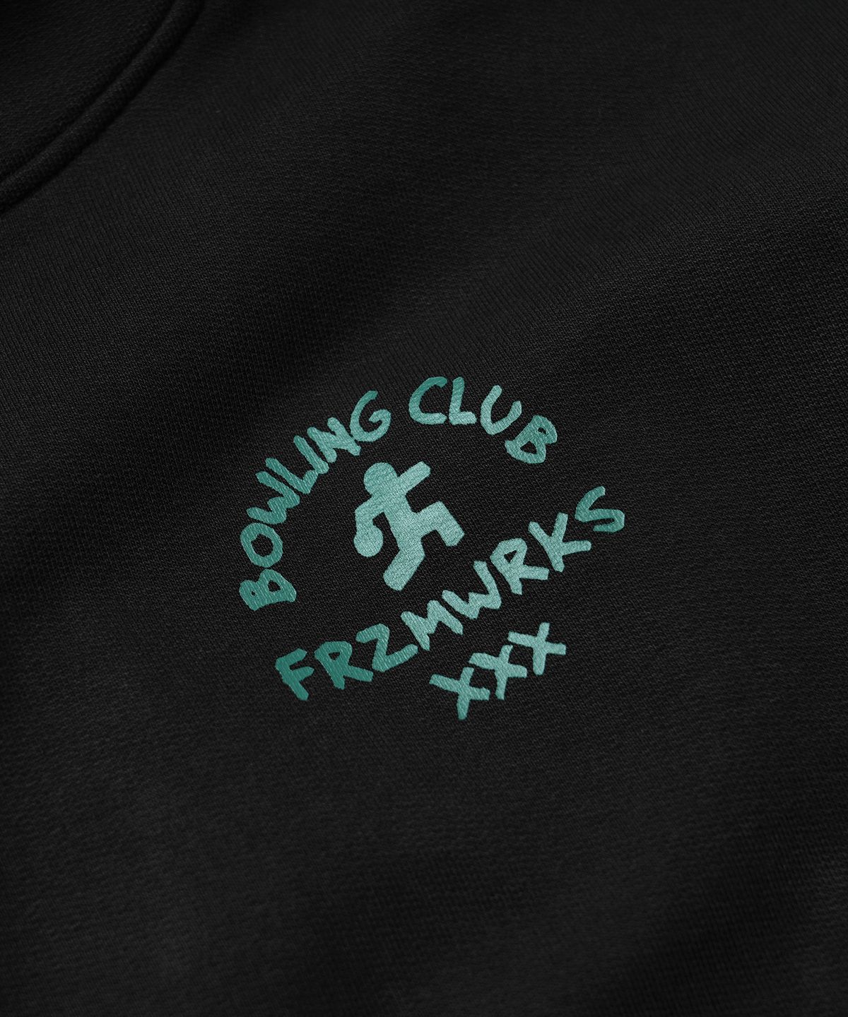 프리즘웍스(FRIZMWORKS) XXX BOWLING CLUB HOODY _ BLACK
