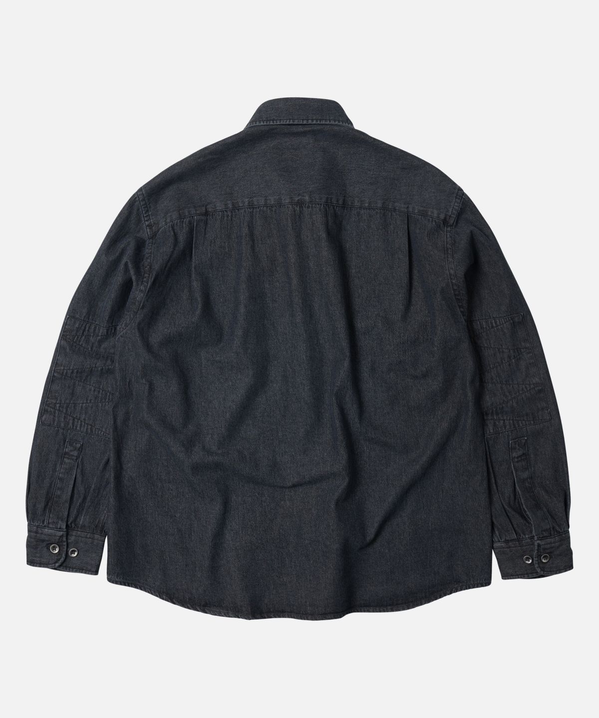 프리즘웍스(FRIZMWORKS) WASHED DENIM WORK SHIRT _ WASHED BLACK