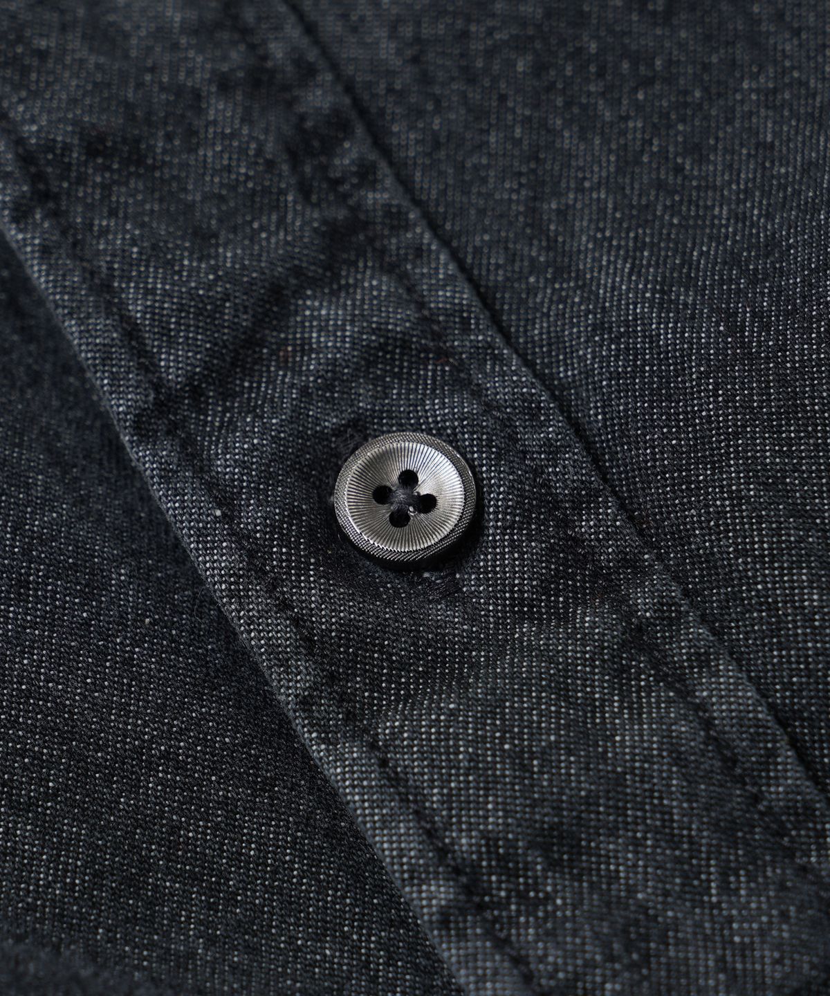 프리즘웍스(FRIZMWORKS) WASHED DENIM WORK SHIRT _ WASHED BLACK